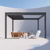 Pergolas Bioclimatiques en Alliage d'Aluminium pour Jardin, Terrasse Extérieure, Patio, Auvent Rétractable, Véranda, Gazebo, Chapiteau