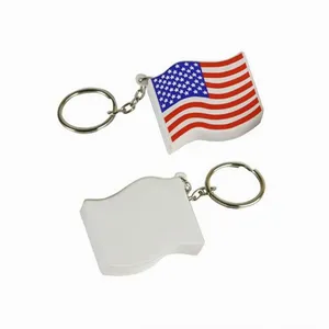 Individueller Schlüsselanhänger mit USA-Flagge Öffnungs-Spielzeug Eiscreme langsames Ansteigen Stresslinderung Schlüsselanhänger Sicherheitshelm Hut-Schlüsselanhänger Spielzeug