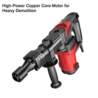 Marteau perforateur rotatif industriel robuste, perceuse électrique réglable 220V portable pour projets de démolition et de rénovation du béton