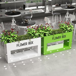 Combinaison de boîte à fleurs en ferronnerie d'extérieur, cloison de séparation de salle à manger pour restaurant commercial et hôtel avec design moderne - Product Image 2