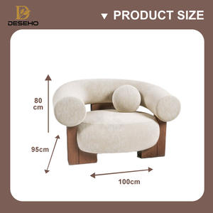 Modern Kadife Kaplama Ahşap Çerçeveli Oturma Odası Koltuğu, Özelleştirilebilir Renkler ve Döner Tasarım ile Otel ve Ev Kullanımı İçin - Product Image 2