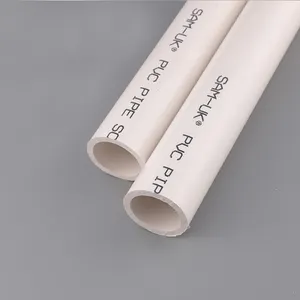 कारखाने की आपूर्ति 1/2 इंच pvc प्लास्टिक ट्यूब चीन पानी पाइप थोक मानक प्लास्टिक पाइप पाइप