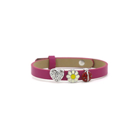 Bracelet en cuir personnalisé de 8 mm avec breloques multicolores et breloques animales pour enfants – Vente en gros