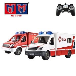 Coche de <span class=keywords><strong>control</strong></span> remoto eléctrico de alta calidad, vehículo de rescate, camión de <span class=keywords><strong>bomberos</strong></span>, radiocontrol, juguetes de hobby con música, 1:18 - Product Image 6