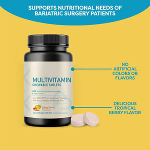 Vitamin Dewasa Rasa Campuran Buah Multivitamin Tablet Kunyah Pendukung Imunitas Zat Besi Kalsium untuk Dijual - Product Image 3