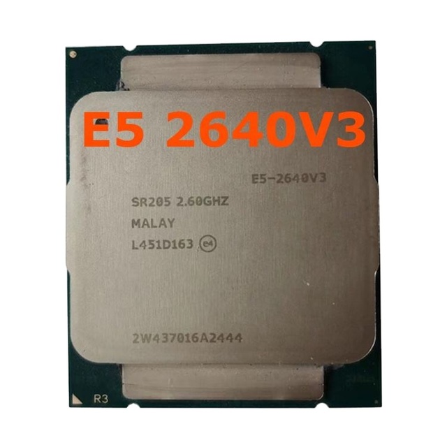For Intel Xeon E5 2640 V3 Processor SR205 2.6Ghz 8 Core 90W Socket LGA 2011-3 CPU E5 2640V3 CPU