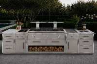 Matériel de restauration pour hôtels et restaurants en acier inoxydable 304, barbecue argentin de style lift, barbecue au charbon de bois Santa Maria