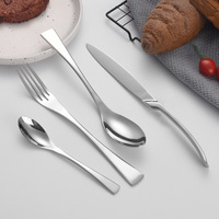 KAYA – Nouveaux ensembles de couverts modernes en acier inoxydable 18/8 argent et or de haute qualité pour restaurant, couteau de table, fourchette, cuillère à thé pour mariage et hôtel