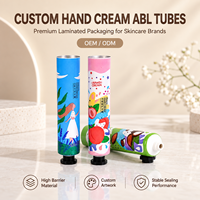 Tubes cosmétiques personnalisés, emballages vides pour crème pour les mains, tubes à presser, impression UV, étiquette privée, diamètre 12,7-35 mm