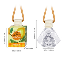 Pendentif en verre pour diffuseur de parfum suspendu pour voiture de luxe 72 saveurs avec parfum d'huile essentielle désodorisant cadeau de décoration