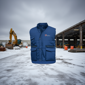 Gilet d'hiver multi-poches Ttake bleu taille L, vêtements de travail chauds et isolés - Product Image 3