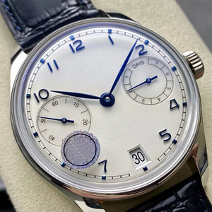 Reloj de Lujo para Hombre de Diseño, con Dos Subesferas, Manecillas Azules, Reserva de Energía de 7 Días, Logotipo Personalizable, Alarma, Calendario Perpetuo, Esfera Analógica - Product Image 1