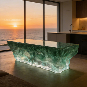 <span class=keywords><strong>Table</strong></span> à manger <span class=keywords><strong>en</strong></span> cristal <span class=keywords><strong>de</strong></span> <span class=keywords><strong>verre</strong></span> <span class=keywords><strong>de</strong></span> luxe, écologique, faite à la main, 6 places, pieds <span class=keywords><strong>en</strong></span> acrylique <span class=keywords><strong>transparent</strong></span>, mobilier <span class=keywords><strong>de</strong></span> salle à manger moderne <span class=keywords><strong>et</strong></span> contemporain - Product Image 1