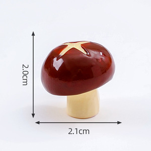 Juguetes de comida en miniatura simulados: pequeños champiñones shiitake, hongo blanco, hongo negro. Accesorios de decoración DIY para jardinería - Product Image 6