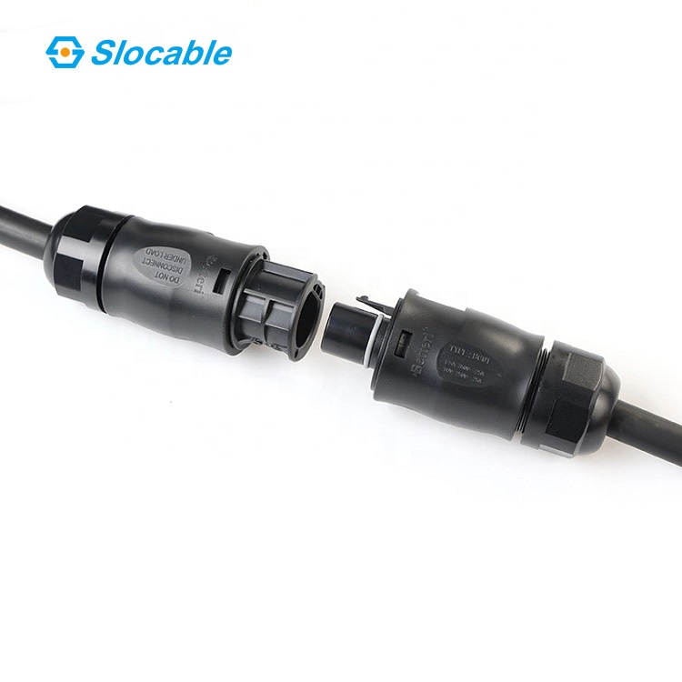 Slocable IP68 Waterproof TUV PPO 250V 25A Cable Adapter PV AC 3 pin Female Co<i></i>nnector BC01