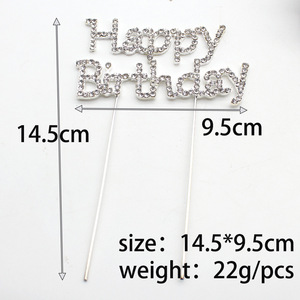Festa Topper torta in metallo Cupcake Topper per varie feste di compleanno in pietra decorazioni torta accessori per torta - Product Image 6