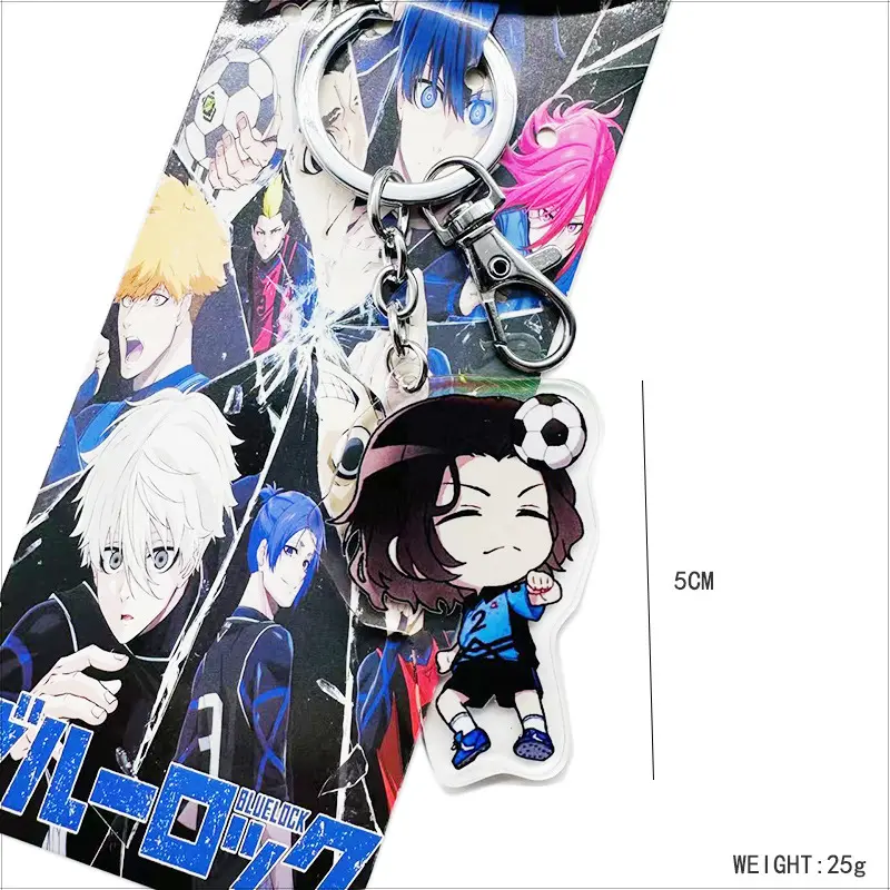 Wholesale Anime Cartoon Surrounding Blue Football Game Jie Shi One Acrylic Key Chain Pendant Trinket