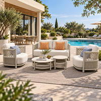 run confortable nordique Patio sectionnel Conversation canapé causeuse meubles extérieur corde aluminium jardin canapé ensembles