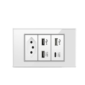 <span class=keywords><strong>Enchufe</strong></span> de pared de <span class=keywords><strong>Brasil</strong></span> con 118 estándar blanco gris Oro Negro panel de vidrio <span class=keywords><strong>enchufe</strong></span> eléctrico tipo 16a <span class=keywords><strong>corriente</strong></span> nominal 3 salidas de CA - Product Image 2