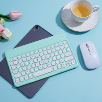 LVKIDRON Clavier et Souris Combo Ultra-Mince Haute Vitesse 78 Touches Mini Sans Fil 2.4 GHz Rechargeable avec Fixation Magnétique