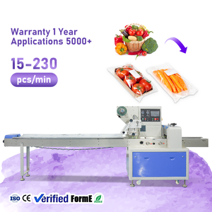 Hot Sale Automatic Horizontal Wrapping Flow Pack Packaging <b>Machine</b> Corn Vegetables and Fruits Packing <b>Machine</b> - Product Image 1