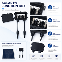 Boîtier de jonction pour panneau solaire IP65 avec diode de bypass pour connexion de câbles de module photovoltaïque, système de panneaux solaires