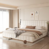 Luxuriöses Modernes Bettgestell mit Vertikalem Kopfteil und Passendem Weichen Fußteil für Hotel-Suiten Schlafzimmermöbel
