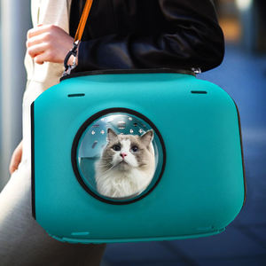 नए पालतू पोर्टेबल बैग बहु-कार्यात्मक बैकपैक को ले जाया जा सकता है और क्रॉसबॉडी एविएशन केस बिल्लियाँ और कुत्ते - Product Image 1