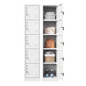 Nhà phòng ngủ phòng tập thể dục đồ nội thất trường học <span class=keywords><strong>l</strong></span>ưu trữ túi quần áo almirah kim loại tủ quần áo tủ quần áo duy nhất năm phần 5 cửa thép <span class=keywords><strong>Locker</strong></span> - Product Image 1