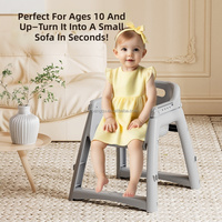 Chaise haute pour bébé renforcée Vsuch, chaise à manger rembourrée pour nourrissons avec panier de rangement en maille, plateau d'alimentation amovible