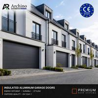 Porte de garage sectionnelle en alliage d'aluminium à grain de bois durable, isolée avec âme en mousse PU, à commande automatique, pour style artisanal traditionnel