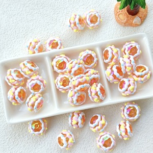 2025 New Cream Polka Dots Heavy Oil Hand-painted <b>Beads</b> DIY Mobile Phone Chain Accessories Acrylic Loose <b>Beads</b> <b>Colored</b> <b>Beads</b> - Product Image 2