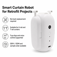 Robot Inteligente para Cortinas con WiFi Tuya, Abridor Automático de Cortinas para Rieles en U y T, Automatización para Hogar y Hotel