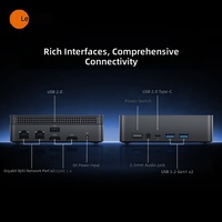 Lecoo Mini PC12 Generasi Intel N100 (Hingga 3.4GHz) 4C/4T 8GB DDR4 256GB M.2 SSD Desktop Terpisah Untuk Bisnis Sistem Operasi DOS WiFi