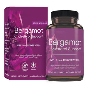 NOUVEAU Complément alimentaire à la bergamote 500 mg de resvératrol, 30 capsules végétaliennes, soutient le cholestérol normal et la fonction cellulaire saine - Product Image 6
