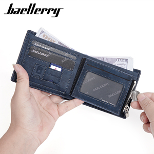 Nuovo <span class=keywords><strong>portafoglio</strong></span> da <span class=keywords><strong>uomo</strong></span> <span class=keywords><strong>portafoglio</strong></span> corto Baellerry business multi card con cerniera portamonete orizzontale e <span class=keywords><strong>verticale</strong></span> per uso quotidiano - Product Image 3