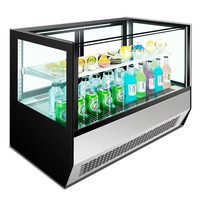 Vitrine réfrigérée pour glaces et gâteaux, vente chaude, comptoir en arc, vitrine pour gâteaux