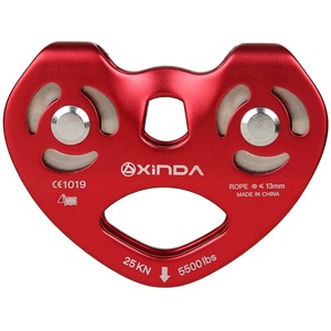 Polea de Doble Eje Xinda 25Kn para Cuerda de 13mm, Equipo de Escalada, Rescate y Tirolesa - Product Image 1