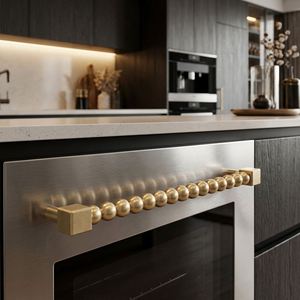 Customized European Brass Refrigerator <b>Handles</b> for Kitchen Wardrobe Wine Cabinet Fridge <b>Door</b> <b>Pull</b> Long Appliance Unlacquered - Product Image 2