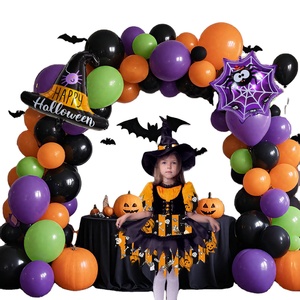 Ensemble d'arche de ballons d'Halloween, style mignon, durable, pour la décoration de fête en intérieur, bar, KTV, thème Festival des Fantômes - Product Image 1