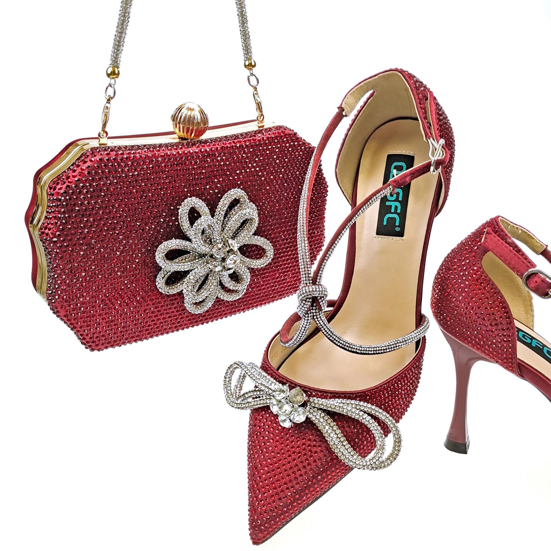 Silver Shoes Heels And Handbags Glitter Silver Shoes Clutch Bag On