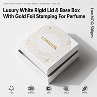 Caja de Perfume de Lujo Personalizada con Tapa y Base, Logotipo en Lámina Dorada, Cartón Rígido para Fragancias, Mercado Estadounidense, Nuevo Diseño