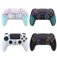 Control Inalámbrico para Juegos Compatible con P5 y Switch, con Altavoz Integrado, Conector para Auriculares, Sensor Hall, Iluminación RGB y Motor de Vibración