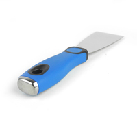 Couteau à peinture et spatule à mastic multifonctionnel en acier inoxydable avec manche en PP+TPR, qualité industrielle et bricolage
