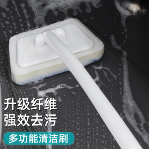 Creative trapezoidal bathtub <b>sponge</b> brush, household wall, tile, floor brush, <b>long</b> <b>handle</b> glass door cleaning brush - Product Image 1