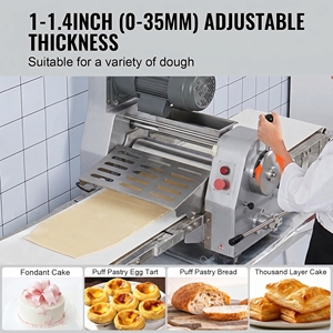 Machine à laminer <span class=keywords><strong>la</strong></span> pâte industrielle à rouleaux de 1 à 35 mm avec laminoir commercial <span class=keywords><strong>pour</strong></span> <span class=keywords><strong>la</strong></span> préparation de pâtisseries et de pizzas - Product Image 4
