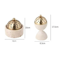 Brûleur d'encens en marbre naturel classique pour Bakhoor, encensoir décoratif Mubkhar, encensoir de style moyen-oriental