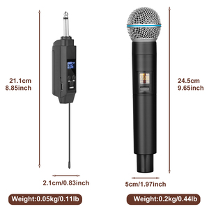 Micrófono Inalámbrico Dinámico Profesional DL2, Portátil, de Metal, para Karaoke, Actuaciones en Escenarios al Aire Libre, Canto - Product Image 4