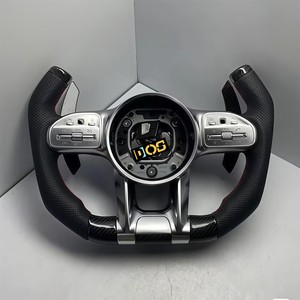 Volante Deportivo DOS Personalizado con Acabado Negro Brillante para <span class=keywords><strong>Mercedes</strong></span>-Benz W212 W221 W222 W205 W204 <span class=keywords><strong>C220</strong></span> W205 W204 GLC63 - Product Image 3