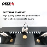 DELIFX Lance-flammes au gaz GPL pratique 1-3m, taux d'allumage élevé, contrôle de puissance DMX, machine à feu réel pour spectacles de rue